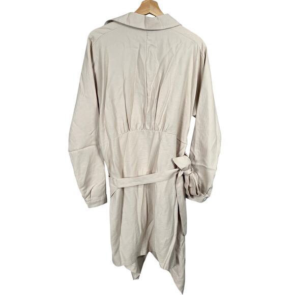 Kate Hewko Draped Shirt Dress Cream *Dimensions in Picture* - Picture 2 of 6